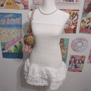 Edikted White Eyelet Dress